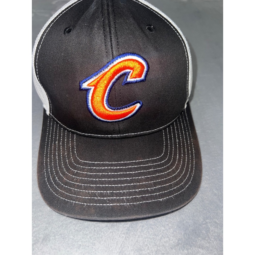 Richardson 112 Trucker Hat Black White Embroidered C Logo Snapback Cap H001